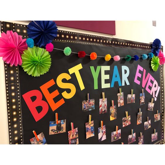Best Year Ever summer bulletin board display