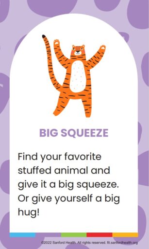 Keep Cool Card with tiger and text 'Big Squeeze!'