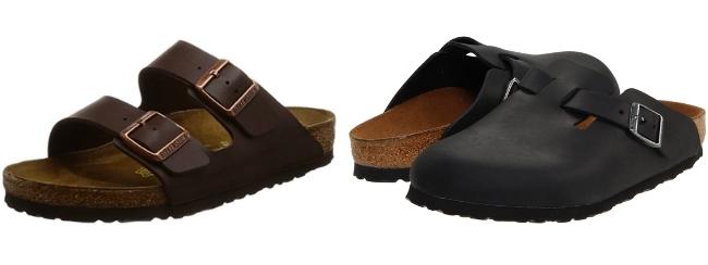 Birkenstock Arizona sandals and Boston clogs