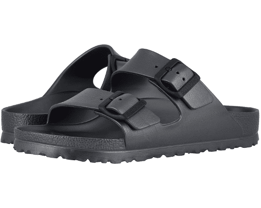 Black Birkenstocks, as an example of the best shoes for student teaching