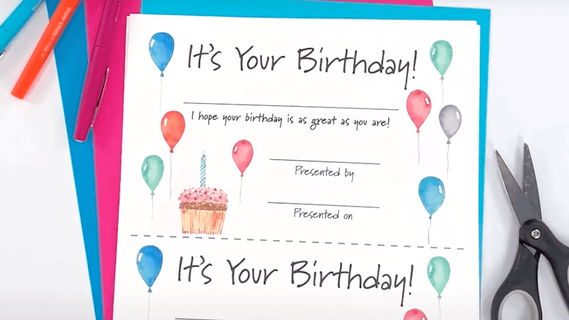 Birthday Certificates Free Printable For Teachers WeAreTeachers