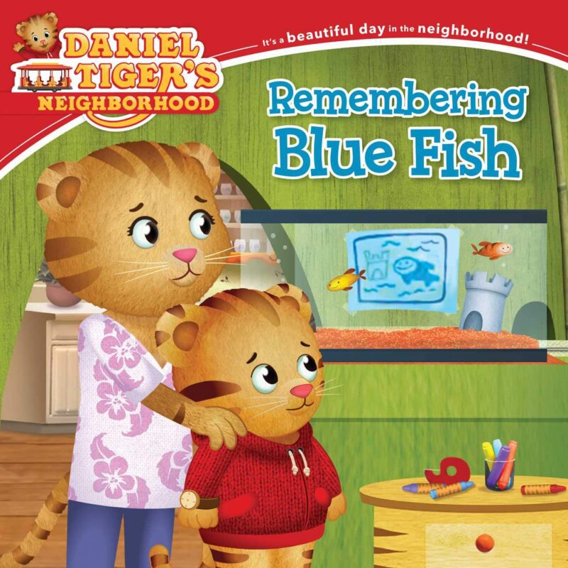 Cover of "Remembering Blue Fish", as an example of children's books about death