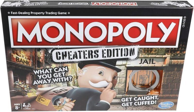 Monopoly Cheaters Edition, as an example of best board games for teens