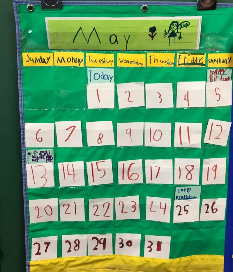 Calendar Calendar created by students