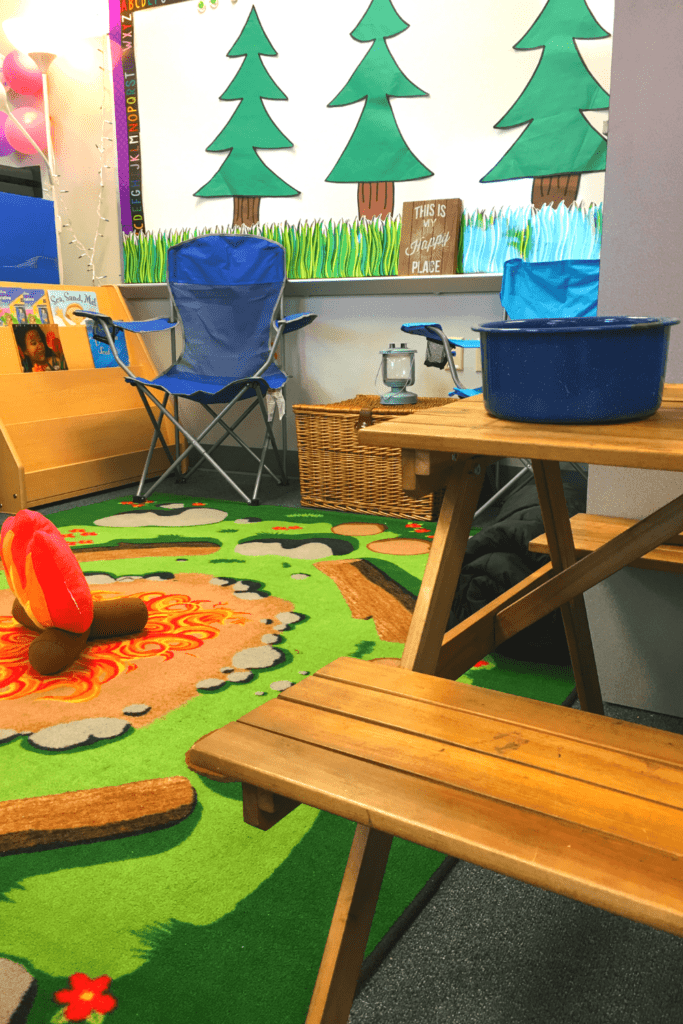 Campground classroom theme decor ideas