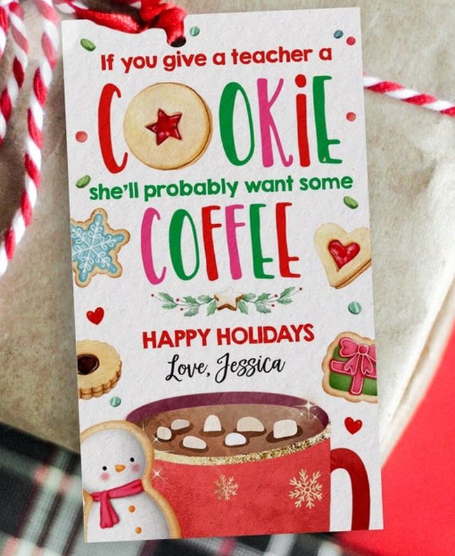 If You Give a Teacher a Cookie gift tag