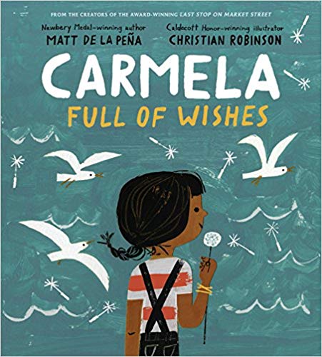 Book cover for Carmela Full of Wishes as an example of first grade books