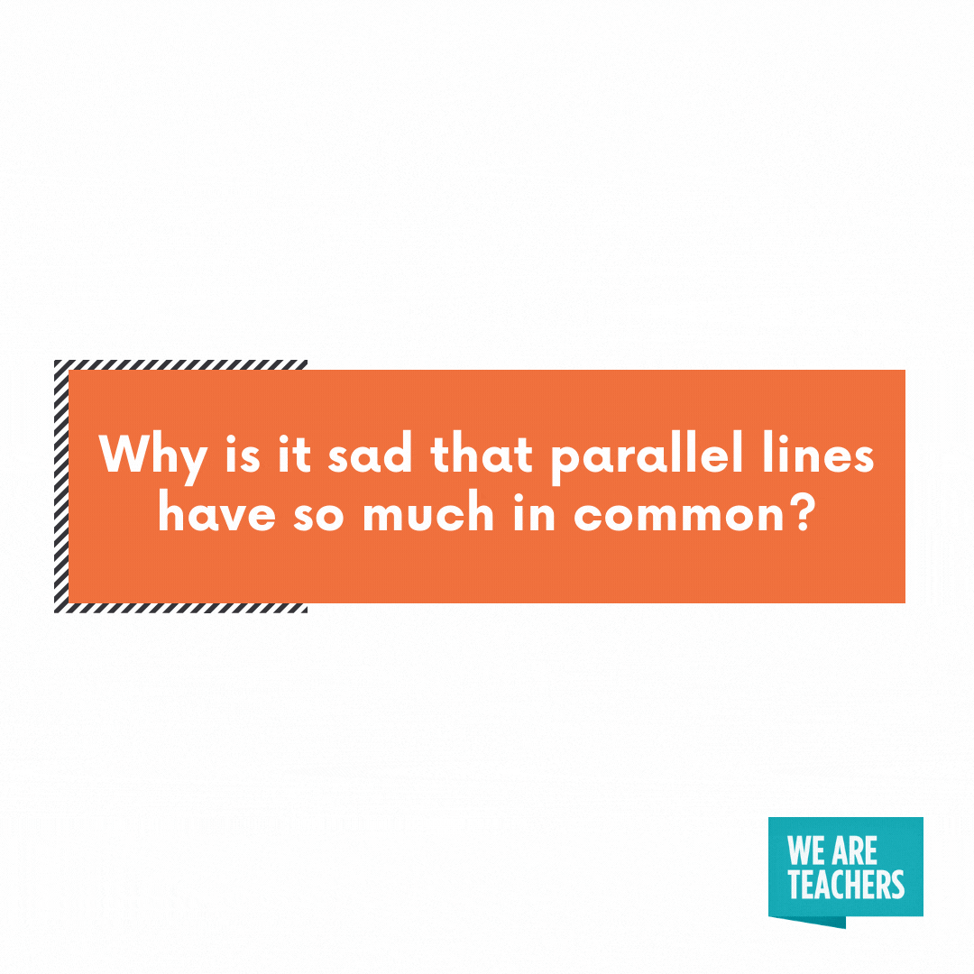 Why is it sad that parallel lines have so much in common