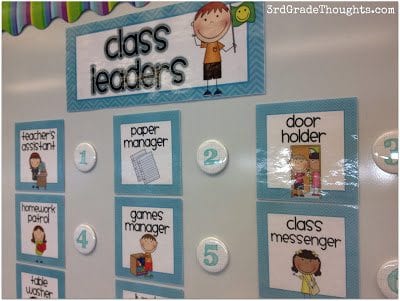 1st Grade Job Chart