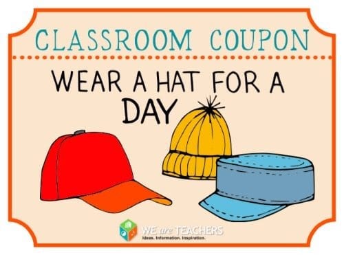 Coupon for teachers to foster positive behavior