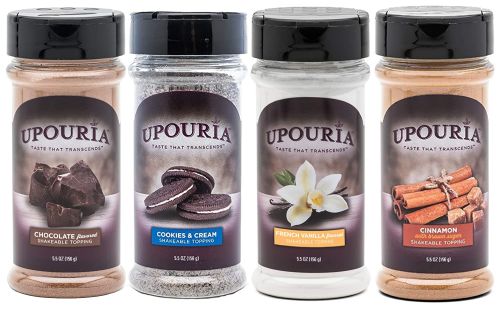 Upouria coffee toppings in a set of four flavors