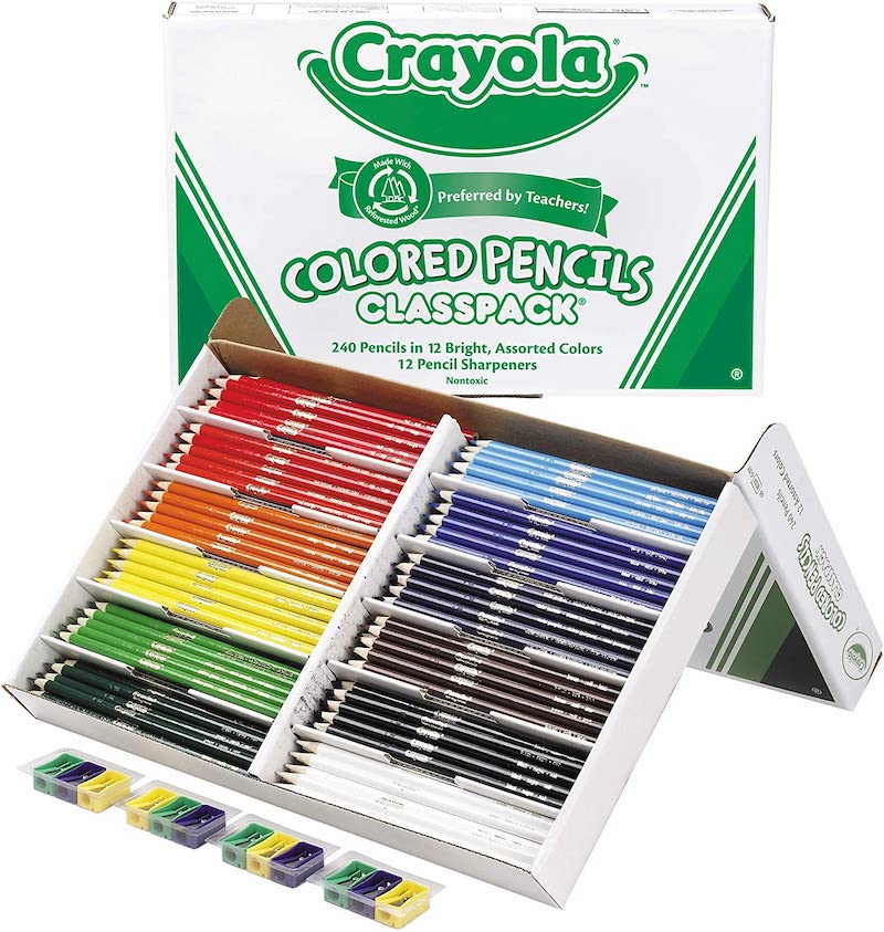 Crayola colored pencil classpack with multiple colors