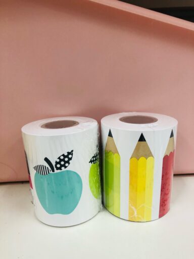 Apple and pencil borders from Target