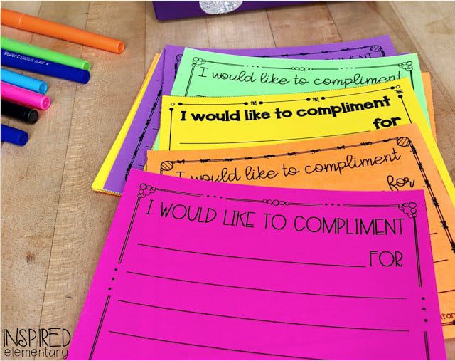 Blank compliment cards