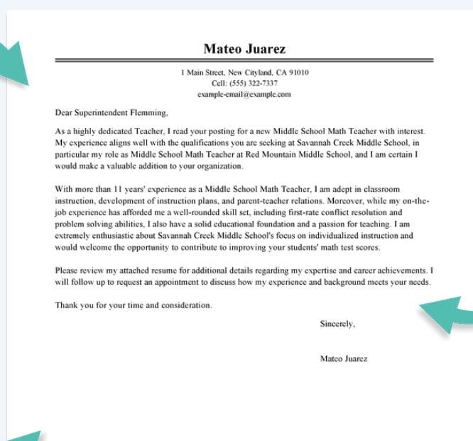 images of a cover letters