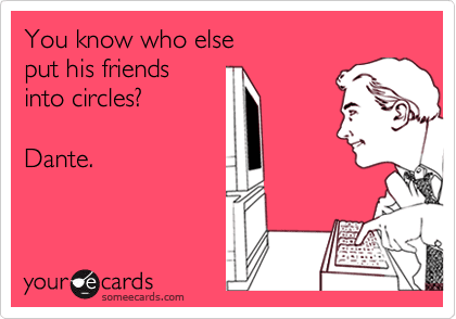 'You know who else puts his friends into circles? Dante' Teacher literature joke
