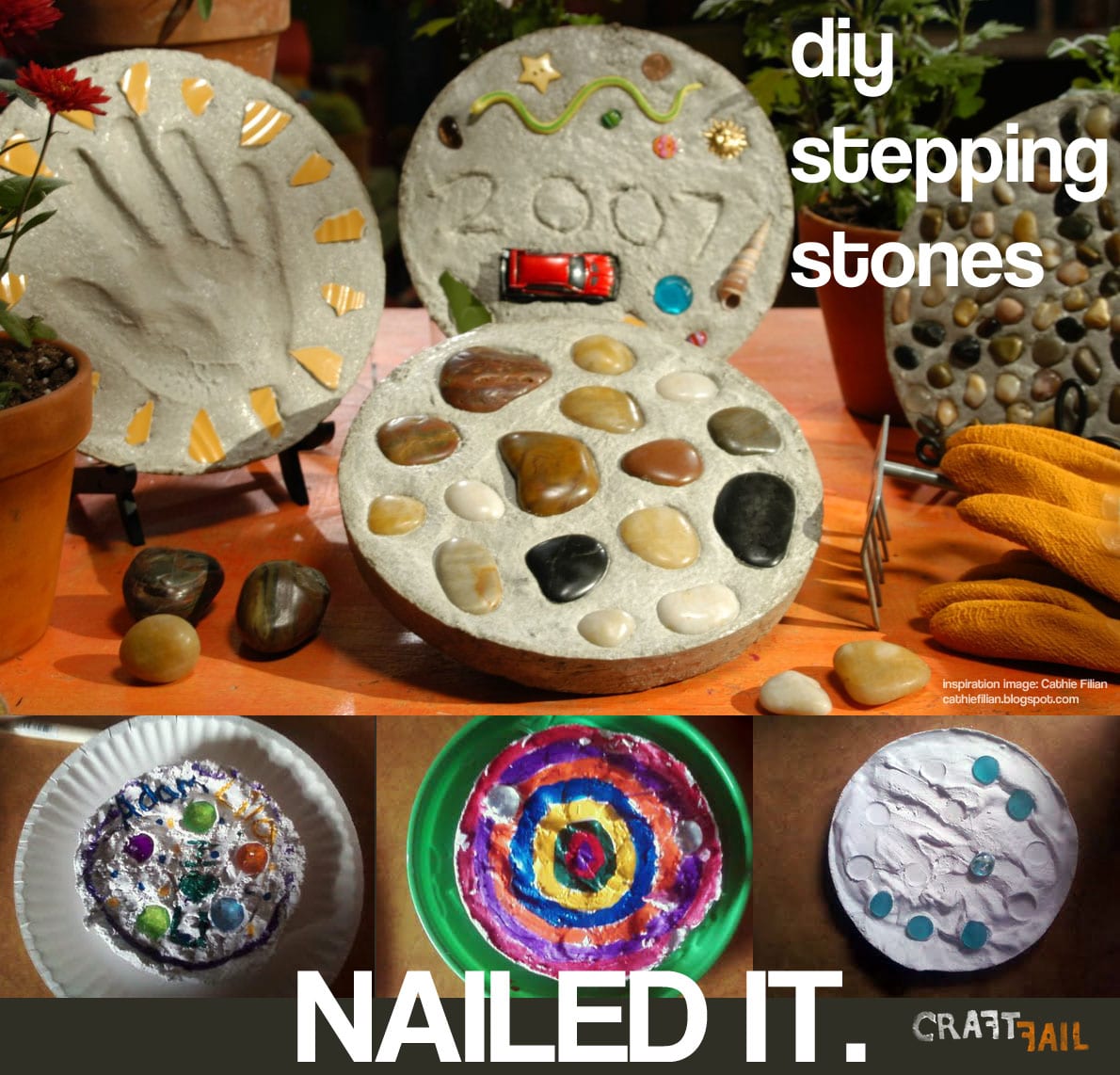 DIY stepping stones fail