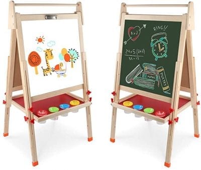 Caballete de madera para arte: juguetes educativos para preescolar