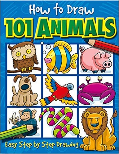 Portada del libro '101 Cómo dibujar animales' - Regalo de arte para niños