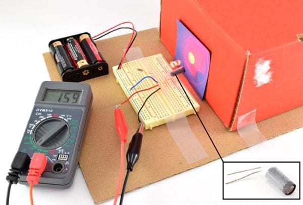 Electrical equipment set up to conduct an experiment (Eighth Grade Science)