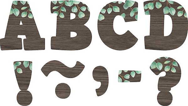 Eucalyptus magnetic letters