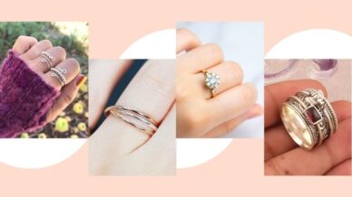 Collage of fidget rings