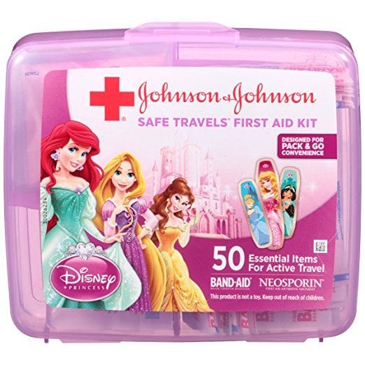 Johnson & Johnson Red Cross Brand Safe Travels First Aid Kit Featuring Disney Princess