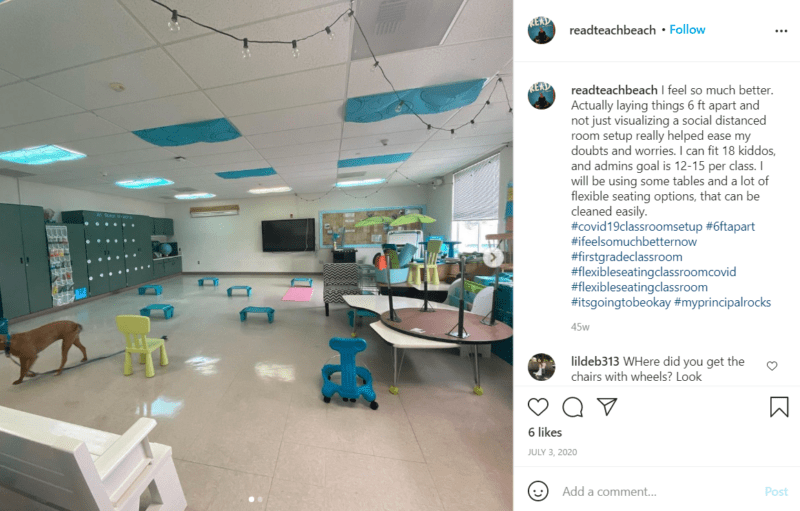 Still of first grade classroom ideas that experiment with spacing from Instagram