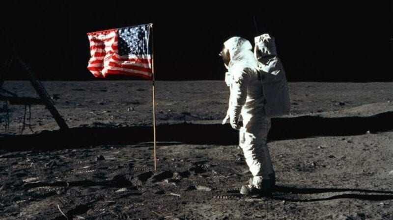 Photo of first moon landing