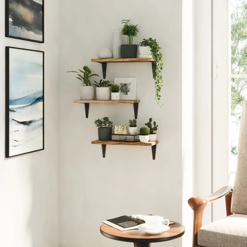 Floating bookshelves