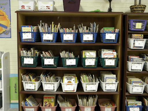 Brown classroom cubbies