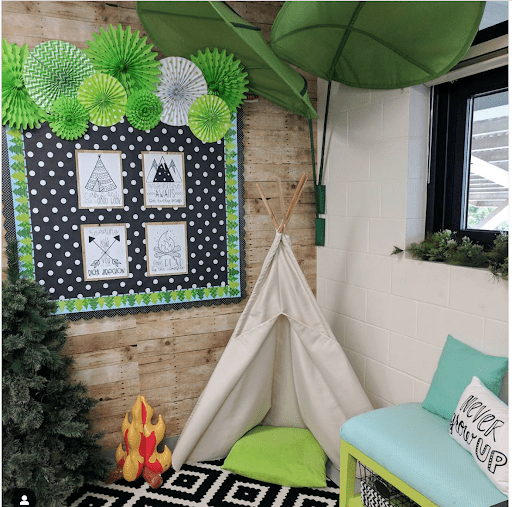 Teepee in classroom corner