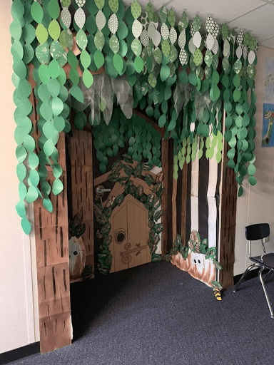 Vines hanging from door