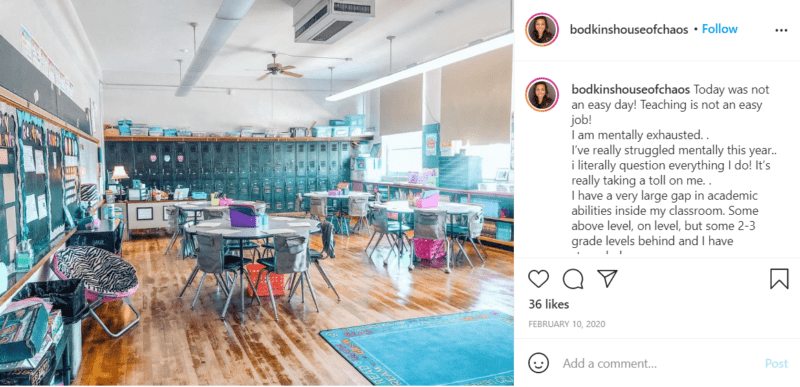 Still of fresh and fun fourth grade classroom ideas using shades of colors from Instagram