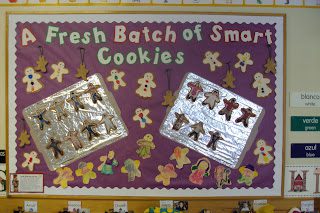 Bulletin board that says "A Fresh Batch of Smart Cookies"