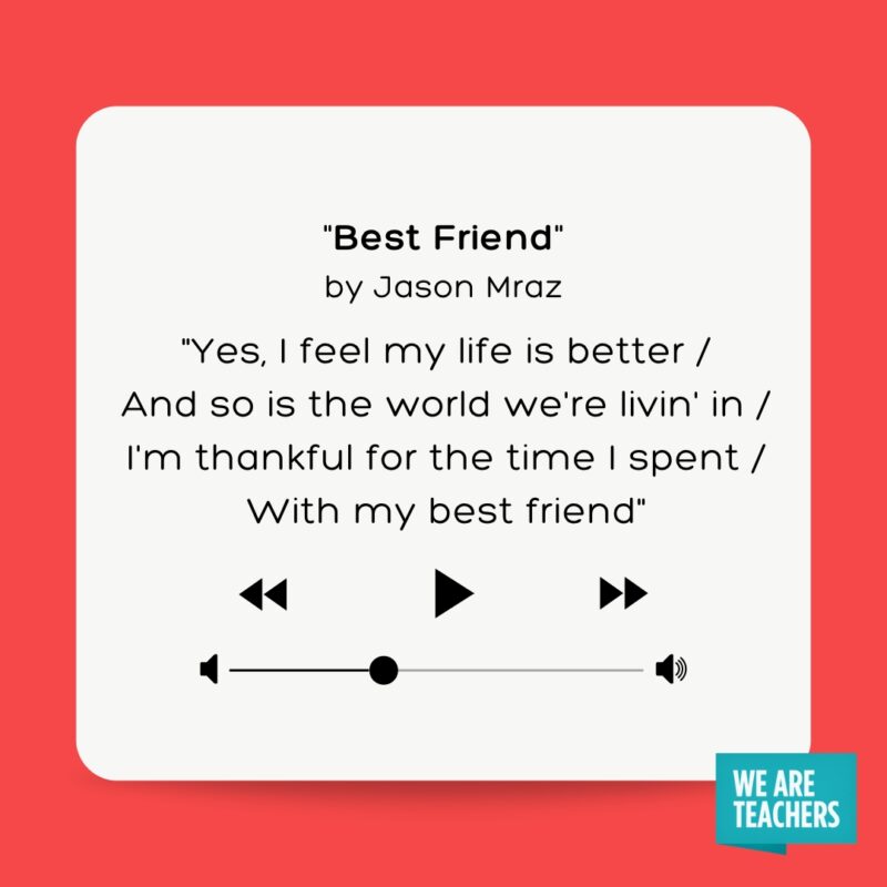 50 fantastic songs about friendship weareteachers