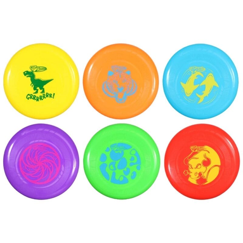 Six colorful frisbees - inexpensive gift ideas for students