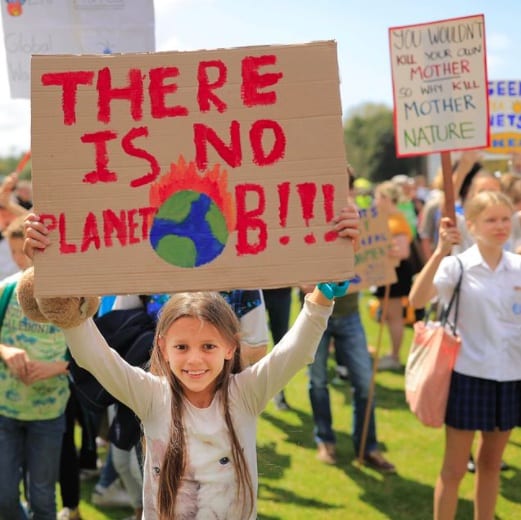 'There is no Planet B' sign