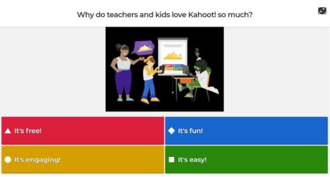 Screen shot of Kahoot!