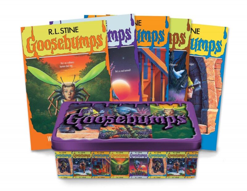 غلاف سلسلة Goosebumps بواسطة RL Stine ، كمثال على كتب الأطفال في التسعينيات