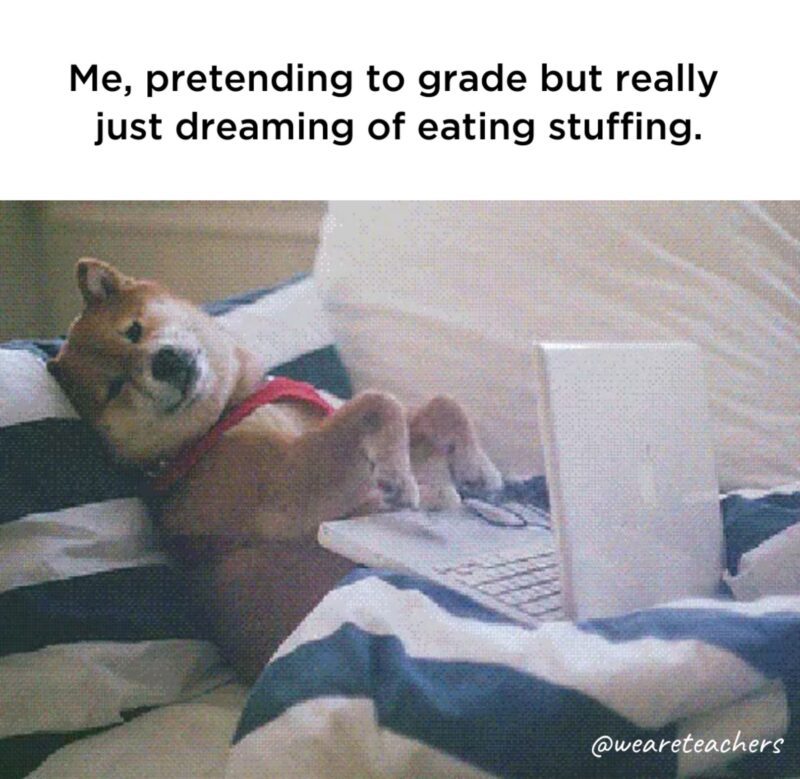 Pretending to Grade but Dreaming of Stuffing