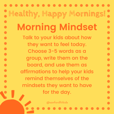 Healthy Happy Mornings! Morning Mindset card