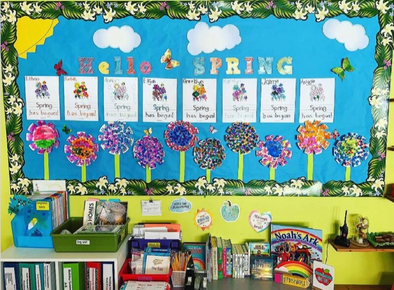 Hello Spring bulletin board