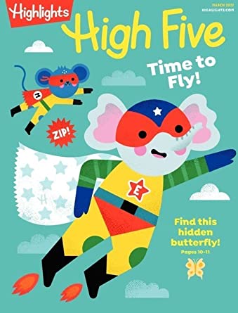 La portada de Highlights High Five es un ejemplo de una gran revista para niños.