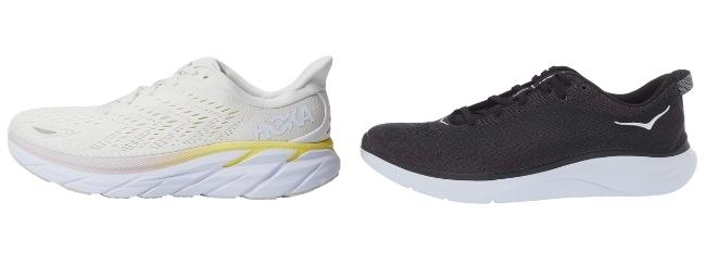 HOKA One One sneakers in white and black