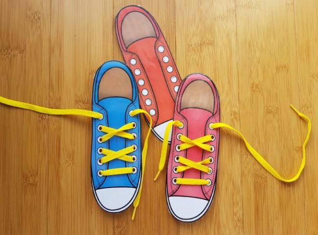 How To Teach Kids To Tie Shoes 20 Tips Tricks And Activities   How To Teach Kids To Tie Shoes DIY Lacing Card 