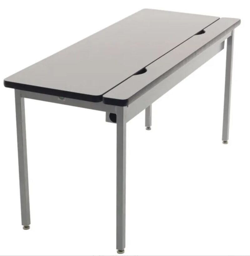 Gray high school computer table for classroom