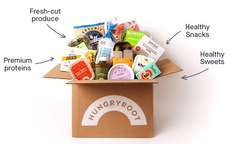 Box of Hungryroot food delivery options