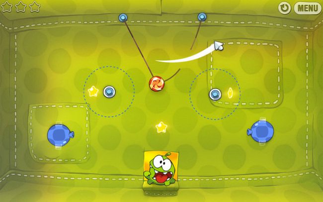 Screenshot from Cut the Rope iPad game