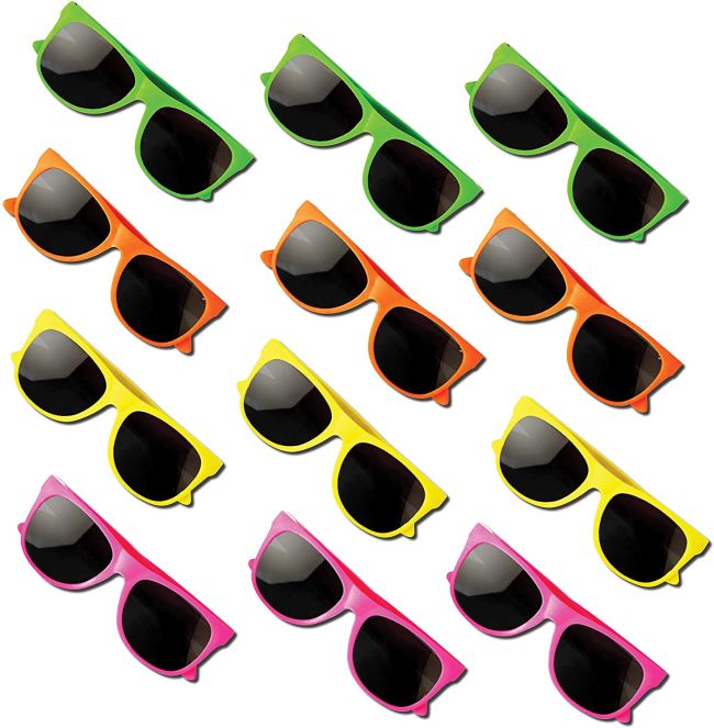 Children's sunglasses in bright neon colors (Inexpensive Gift Ideas for Students)